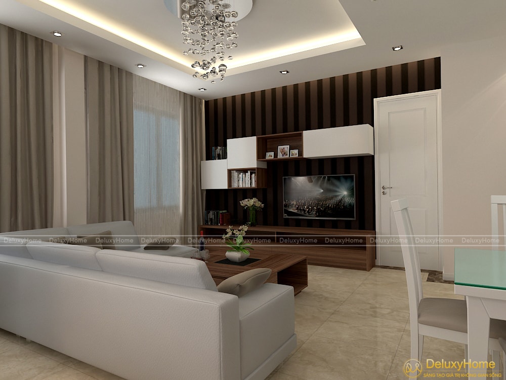 View 2 - Nội thất phòng khách liền bếp