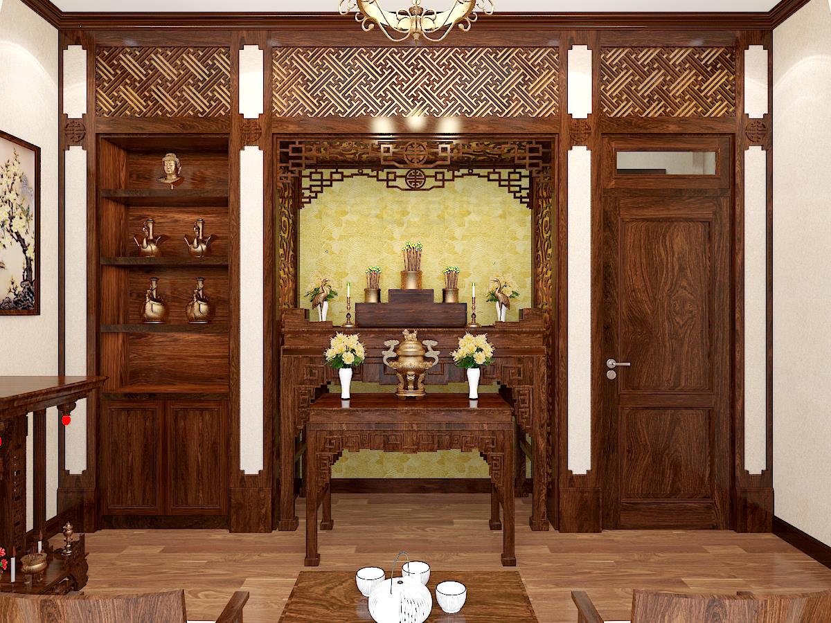 Mẫu nội thất phòng thờ biệt thự view 3