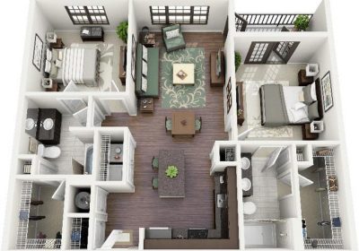 7 Mẫu thiết kế nội thất chung cư 2 phòng ngủ đẹp như mơ