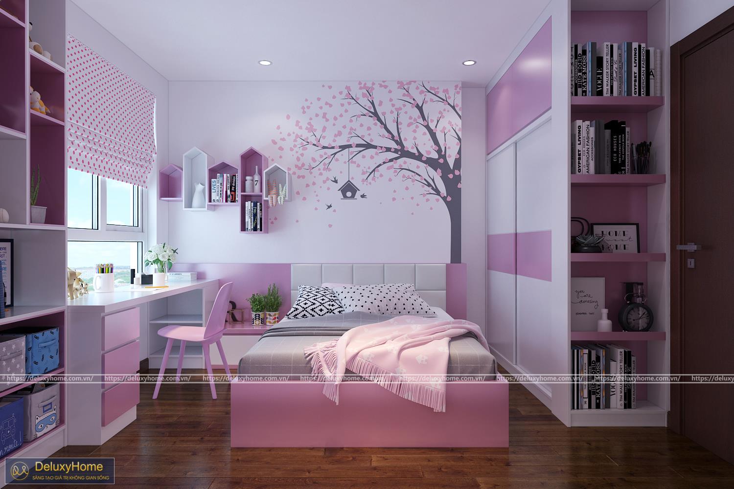 Nội thất phòng ngủ chị gái lớn