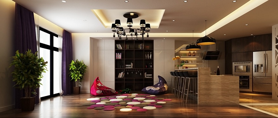 View 1 Mẫu thiết kế nội thất căn hộ chung cư cao cấp Idochina Xuân Thủy