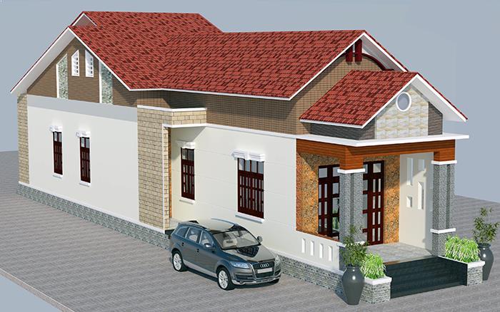 Nhà cấp 4 nông thôn đẹp đơn giản