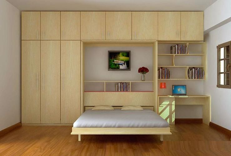 giường tủ kết hợp kệ sách và bàn làm việc