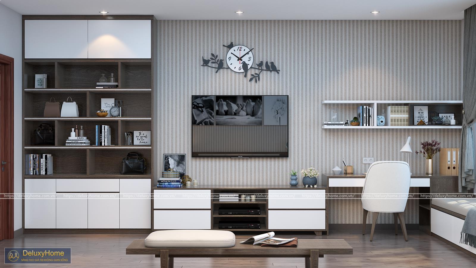 Nội thất phòng ngủ nhà biệt thự