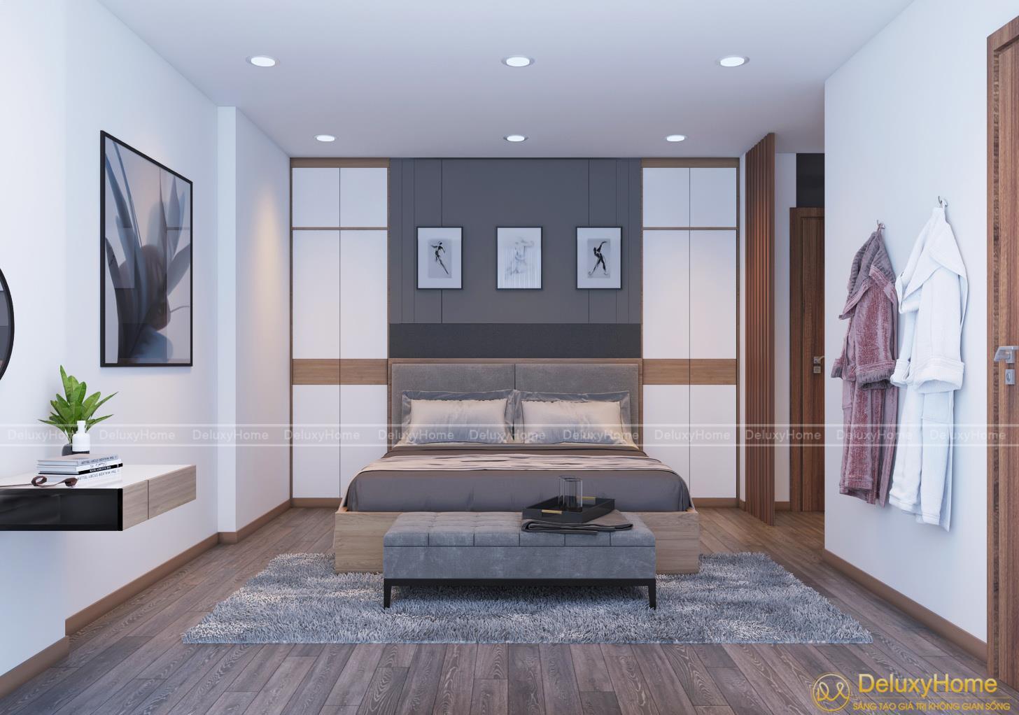 Thiết kế thi công nội thất phòng ngủ nhà lô