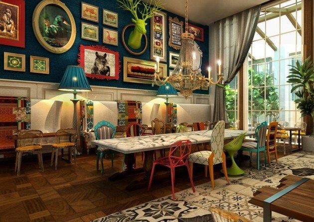 Thiết kế thi công nội thất quán cafe theo phong cách Bohemian